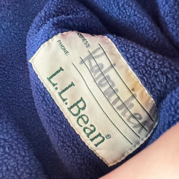 Vintage L.L. Bean Purple Blue Full Zip Hooded Fleece Lined Coat Sz Infant 6-12M - Picture 7 of 9